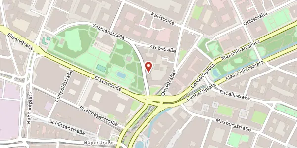 Karte der Umgebung von Sophienstr. 1 / III, 80333 München
