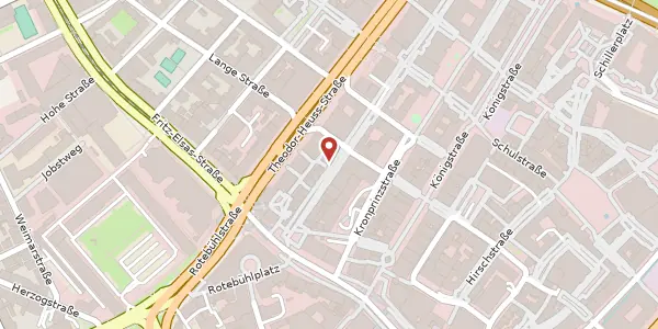 Karte der Umgebung von Calwer Straße 42, 70173 Stuttgart