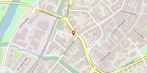 Karte der Umgebung von Bahnhofstr. 52, 35390 Gießen