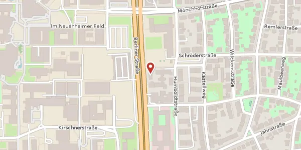 Karte der Umgebung von Berliner Str. 14, 69120 Heidelberg