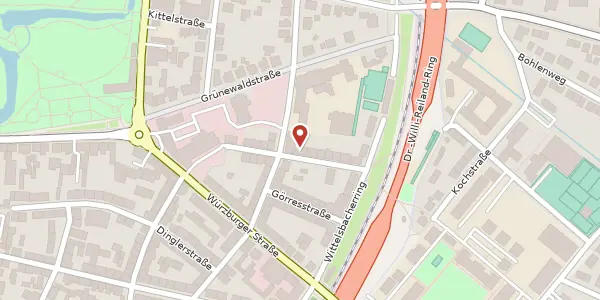 Karte der Umgebung von Goethestr. 23, 63739 Aschaffenburg
