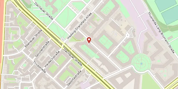 Karte der Umgebung von Helene-Weber-Allee 13, 80637 München