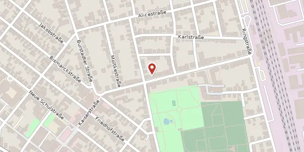 Karte der Umgebung von Ernst-Ludwig-Straße 18, 68623 Lampertheim
