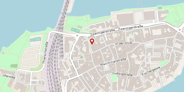 Karte der Umgebung von Paradiesplatz 7 - 13, 88131 Lindau