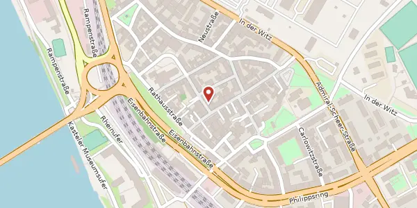 Karte der Umgebung von Kleine Kirchenstr. 2-4, 55252 Mainz-Kastel