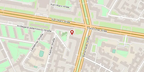 Karte der Umgebung von Frankfurter Tor 8, 10243 Berlin