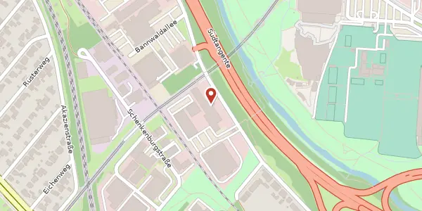 Karte der Umgebung von Bannwaldallee 60, 76185 Karlsruhe