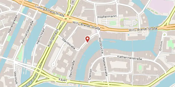Karte der Umgebung von Deichstr. 9, 20459 Hamburg