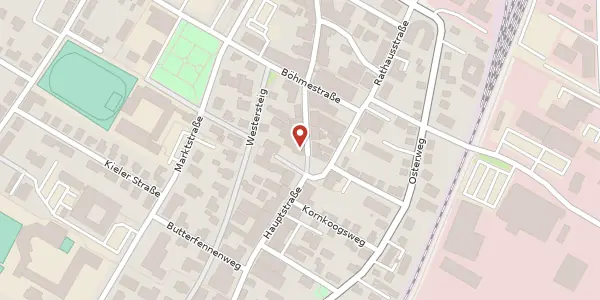 Karte der Umgebung von Hauptstraße 42, 25899 Niebüll