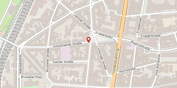 Karte der Umgebung von Friesenplatz 17 a, 50672 Köln