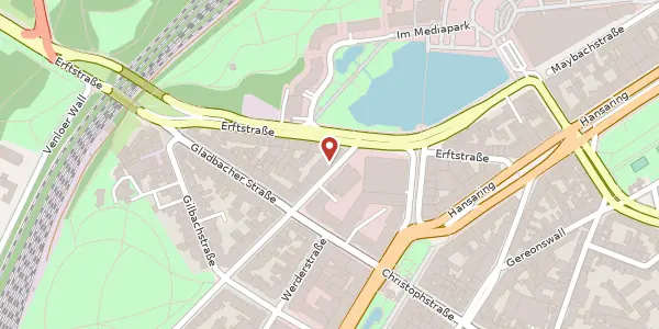 Karte der Umgebung von Spichernstr. 75-77, 50672 Köln
