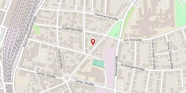 Karte der Umgebung von Schillerstraße 19, 77654 Offenburg