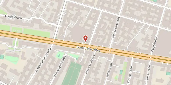 Karte der Umgebung von Frankfurter Allee 41, 10247 Berlin
