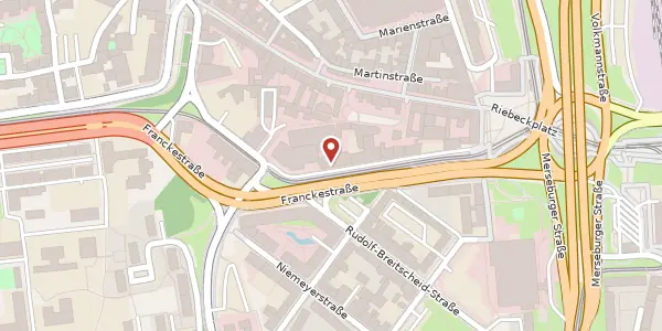 Karte der Umgebung von Franckestr. 2, 06110 Halle (Saale)