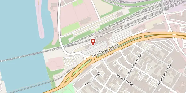 Karte der Umgebung von Bahnhofsplatz 3, 77694 Kehl
