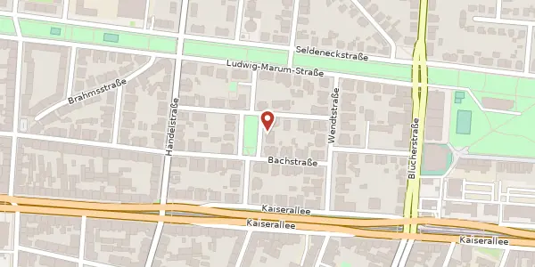Karte der Umgebung von Richard-Wagner-Str. 9, 76185 Karlsruhe