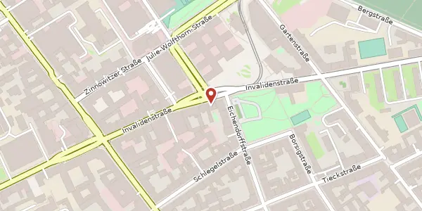 Karte der Umgebung von Invalidenstraße 123, 10115 Berlin