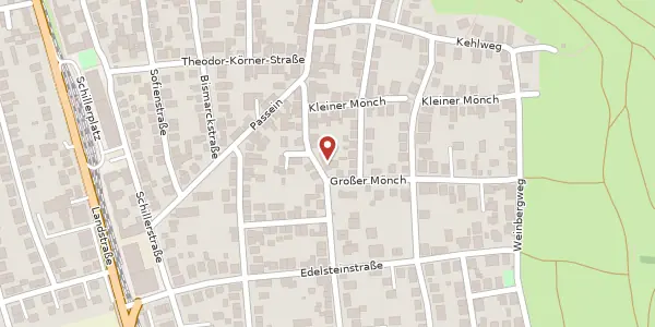 Karte der Umgebung von Dossenheimer Weg 15, 69198 Schriesheim