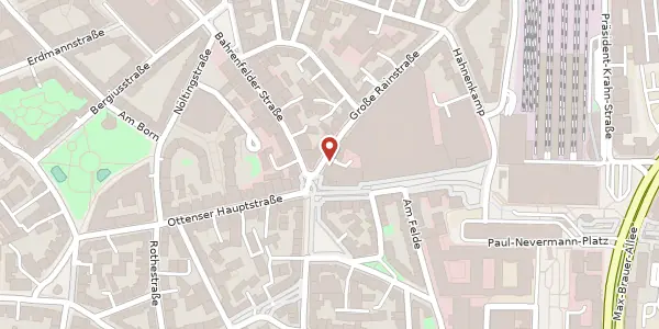 Karte der Umgebung von Große Rainstraße 16, 22765 Hamburg
