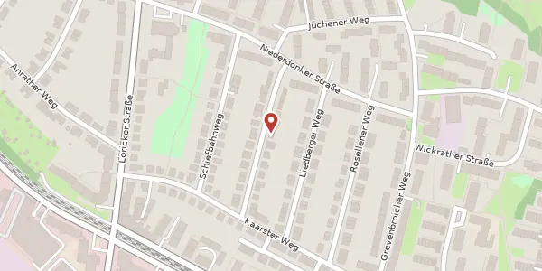 Karte der Umgebung von Glehner Weg 25, 40547 Düsseldorf