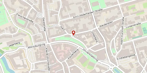 Karte der Umgebung von Anton-Wilhelm-Amo-Straße 12, 06108 Halle (Saale)