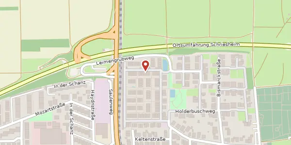 Karte der Umgebung von Uzèsring 13, 69198 Schriesheim