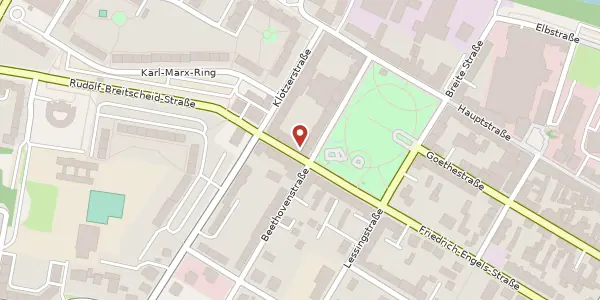 Karte der Umgebung von Friedrich-Engels-Straße 70 a, 01587 Riesa