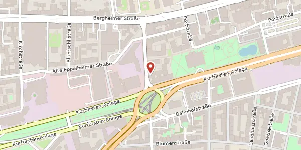 Karte der Umgebung von Römerstraße 9, 69115 Heidelberg