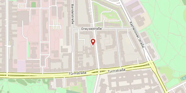 Karte der Umgebung von Wilsnacker Straße 61, 10559 Berlin