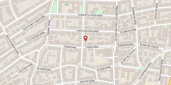 Karte der Umgebung von Humboldtstr. 18, 60318 Frankfurt