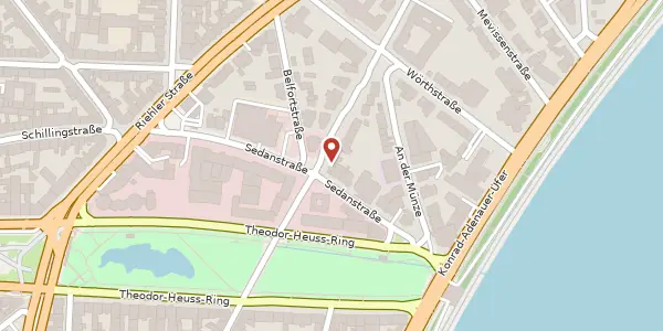Karte der Umgebung von Clever Str. 16, 50668 Köln