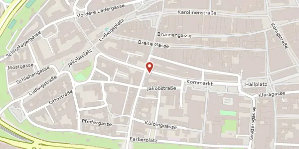 Karte der Umgebung von Dr.-Kurt-Schumacher-Straße 13, 90402 Nürnberg