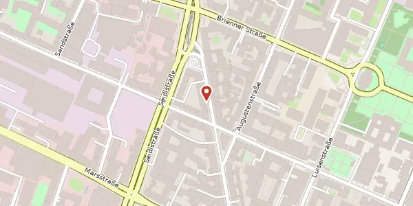 Karte der Umgebung von Dachauer Str. 31, 80335 München