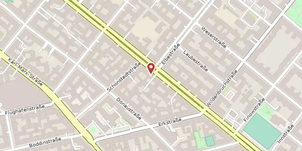 Karte der Umgebung von Sonnenallee 90, 12045 Berlin