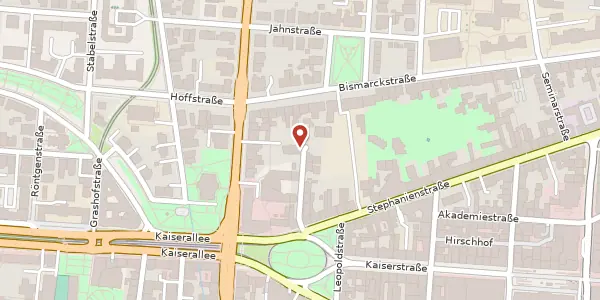 Karte der Umgebung von Baischstraße 5, 76133 Karlsruhe