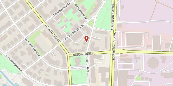 Karte der Umgebung von Balzacstraße 3, 04105 Leipzig