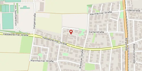 Karte der Umgebung von Heddesheimer Straße 42 C, 69493 Hirschberg an der Bergstraße
