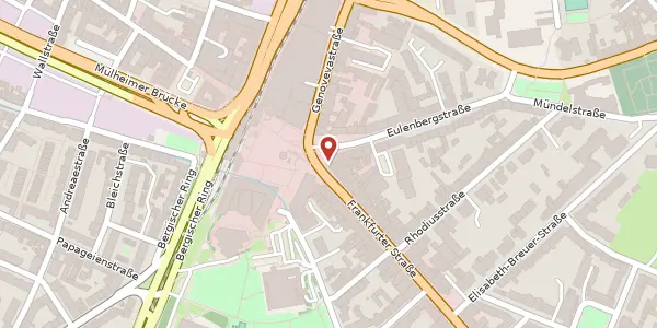 Karte der Umgebung von Frankfurter Str. 1-3, 51065 Köln