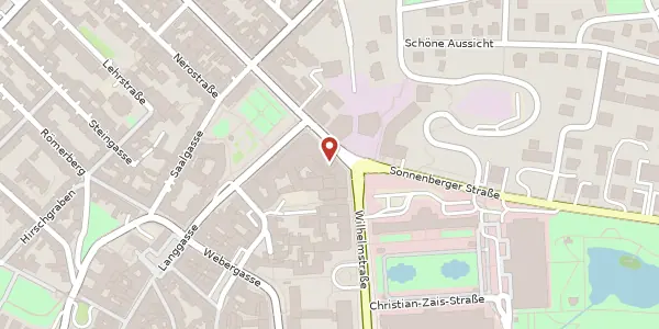 Karte der Umgebung von Taunusstr. 2, 65183 Wiesbaden
