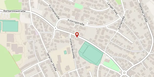 Karte der Umgebung von Barbarossastraße 43, 73732 Esslingen
