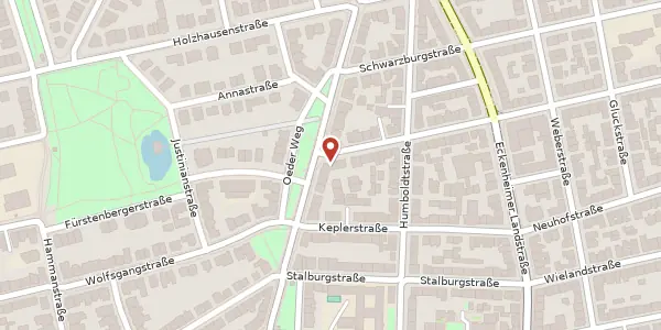 Karte der Umgebung von Glauburgstr. 95, 60318 Frankfurt