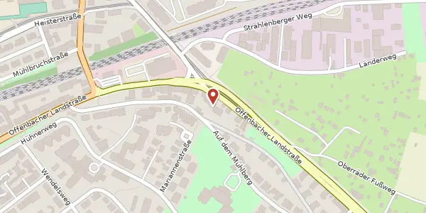 Karte der Umgebung von Offenbacher Landstr. 70, 60599 Frankfurt