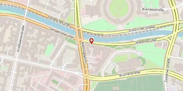 Karte der Umgebung von Tempelhofer Ufer 1 A, 10961 Berlin