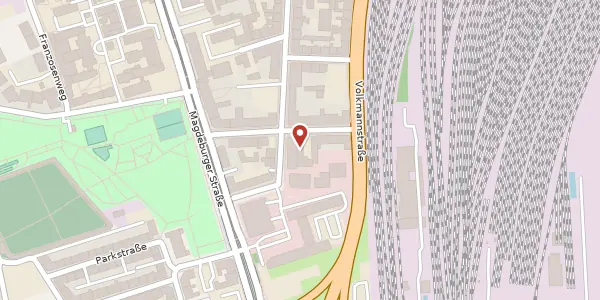 Karte der Umgebung von Halberstädter Str. 12, 06112 Halle (Saale)