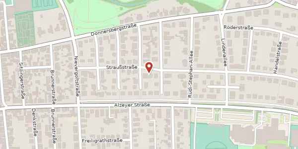 Karte der Umgebung von Straußstraße 5, 67549 Worms