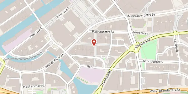 Karte der Umgebung von Kleine Johannisstraße 10, 20457 Hamburg