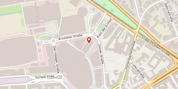 Karte der Umgebung von Tower ONE, Brüsseler Str. 1-3, 60327 Frankfurt