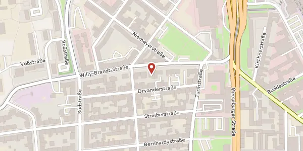 Karte der Umgebung von Willy-Brandt-Str. 65, 06110 Halle (Saale)