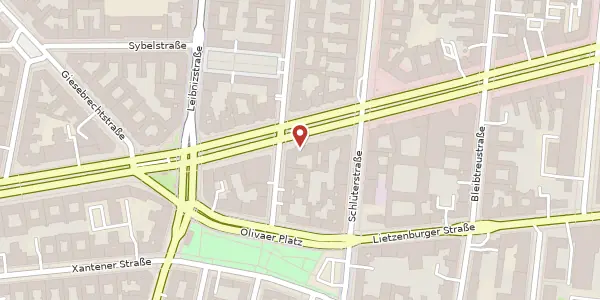 Karte der Umgebung von Kurfürstendamm 186, 10707 Berlin