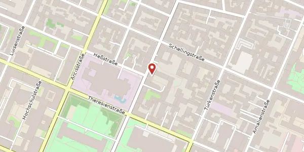 Karte der Umgebung von Barer Str. 54 c, 80799 München